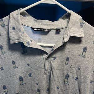 Travis Mathew’s Golf shirt Grey with Pineapple